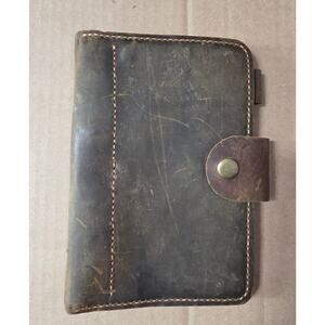 Distressed Vintage Leather Journal A6 (not True A6) Binder Planner / Refillable